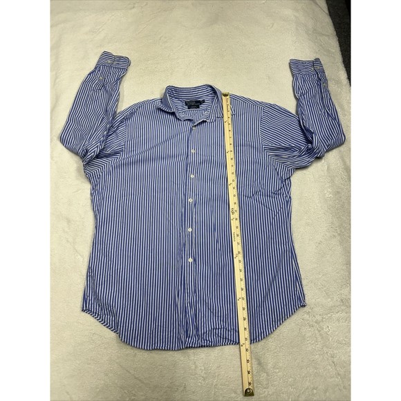 Polo Ralph Lauren Curham Button Up Shirt Classic Fit Blue White Stripe Size XL - Picture 5 of 7